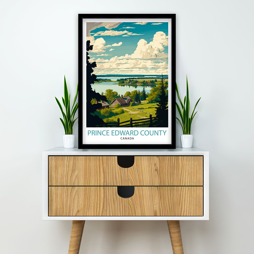 Prince Edward County Travel Poster PEC Wall Art Canada Illustration Travel Poster Gift For PEC Home Decor