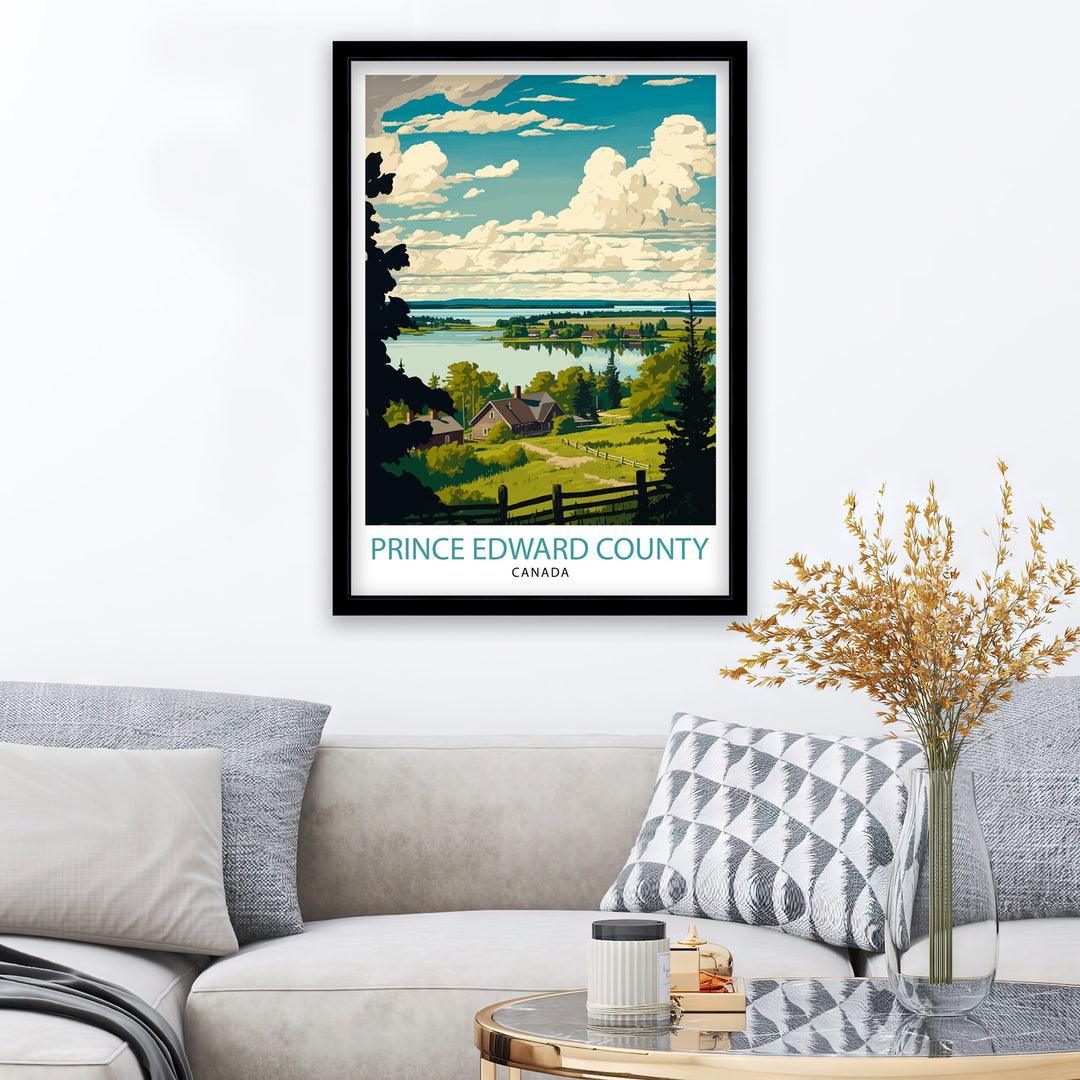 Prince Edward County Travel Poster PEC Wall Art Canada Illustration Travel Poster Gift For PEC Home Decor