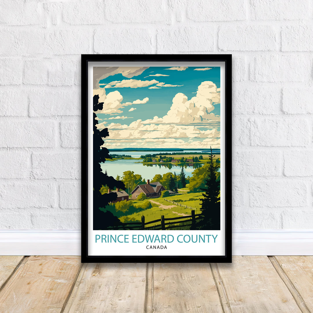 Prince Edward County Travel Poster PEC Wall Art Canada Illustration Travel Poster Gift For PEC Home Decor