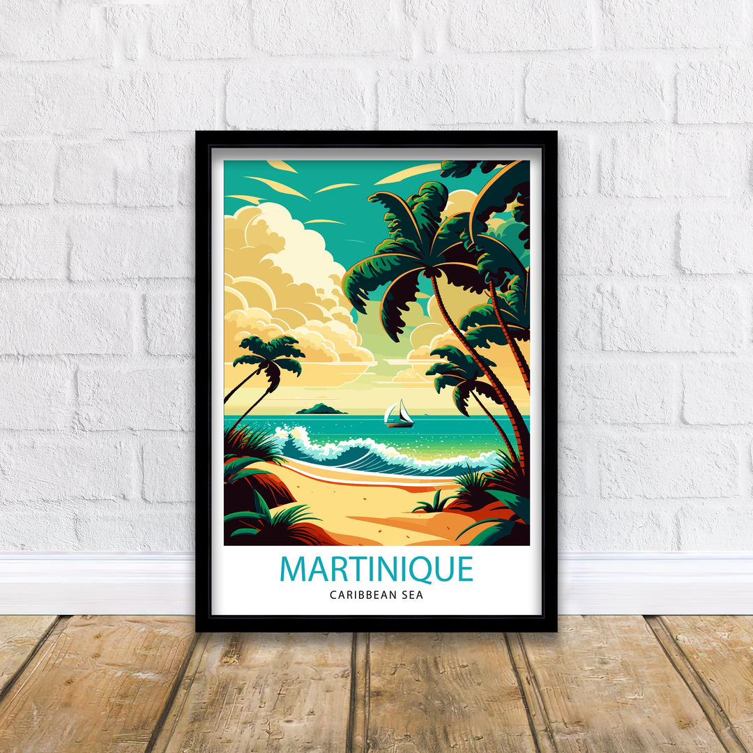 Martinique Travel Poster Martinique Wall Art Martinique Poster Martinique Illustration Martinique Travel Decor Martinique Gift Martinique