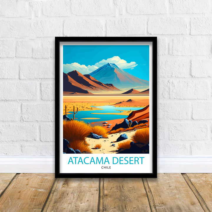 Atacama Desert Travel Poster Atacama Wall Art Atacama Home Decor Atacama Chile Illustration Atacama Travel Poster Gift For Traveler Atacama