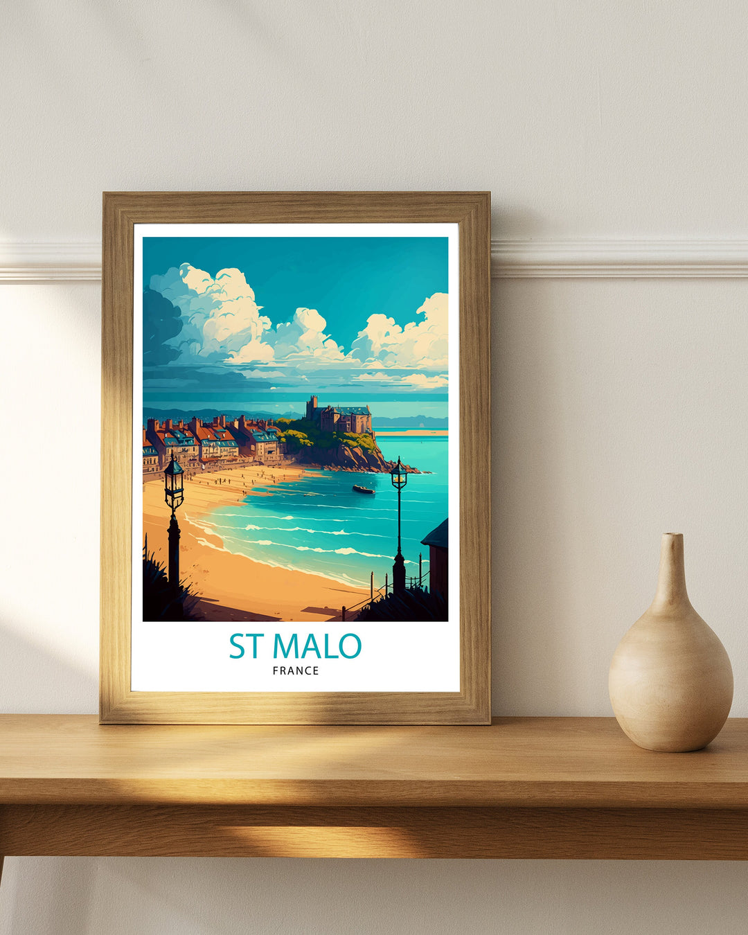 St Malo France Travel Poster St Malo Wall Art St Malo Home Decor St Malo Illustration Travel Poster Gift For St Malo France Home