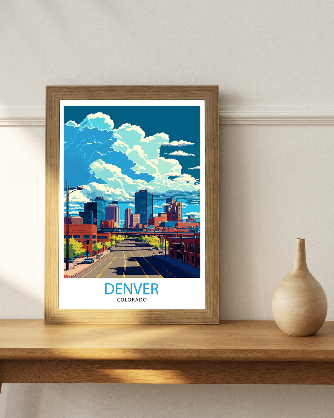 Denver Colorado Travel Print Denver Wall Art Colorado Travel Poster Denver Illustration Denver Home Decor Colorado Art Print