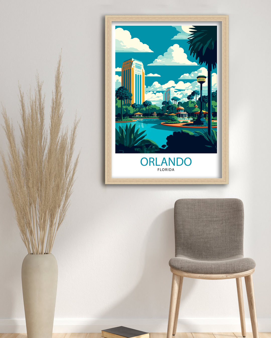 Orlando Florida Travel Poster Orlando Wall Decor Orlando Illustration Travel Poster Gift Orlando Home Decor