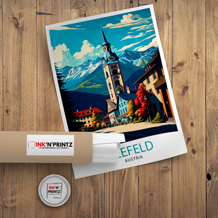 Seefeld Austria Travel Print Seefeld Wall Decor Seefeld Home Living Decor Seefeld Austria Illustration Travel Poster Gift for Seefeld