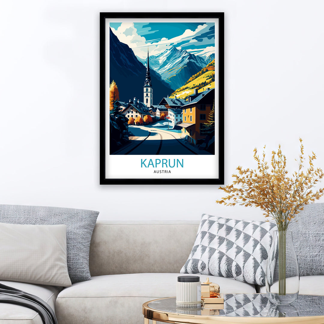 Kaprun Austria Travel Print Kaprun Wall Art Kaprun Home Decor Austria Travel Poster Kaprun Illustration Gift for Kaprun Traveler