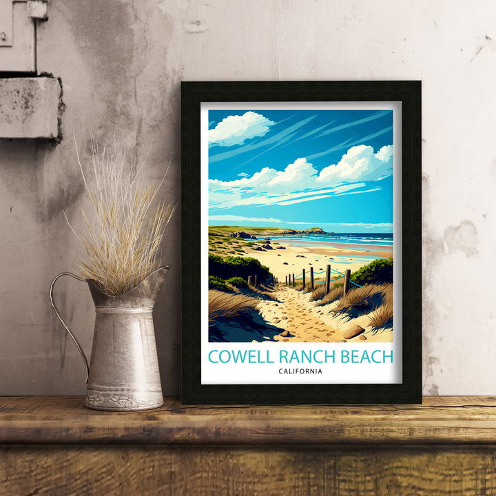 Cowell Ranch Beach California Travel Print Cowell Ranch Beach Wall Art California Coastline Print Coastal Wall Decor Beach House Art