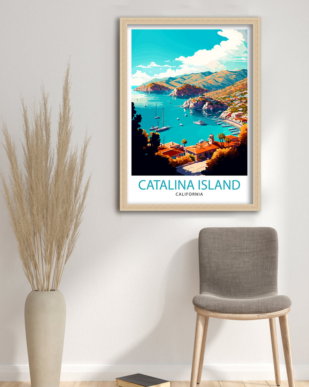 Catalina Island California Travel Poster Wall Art Decor Catalina Island Illustration Poster Gift For Catalina Island Lover California