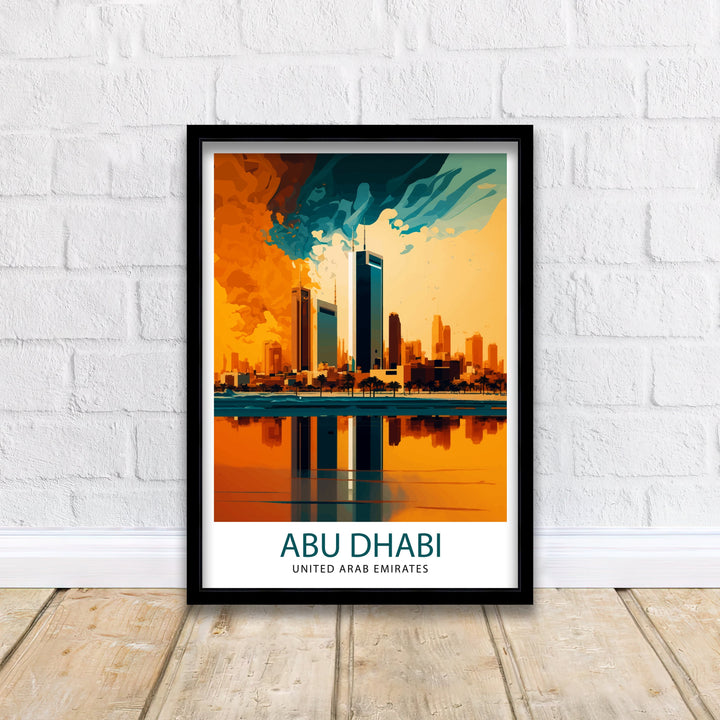 Abu Dhabi Travel Poster Abu Dhabi Wall Art Abu Dhabi Decor Abu Dhabi Illustration Travel Poster Gift For Abu Dhabi UAE Home Decor