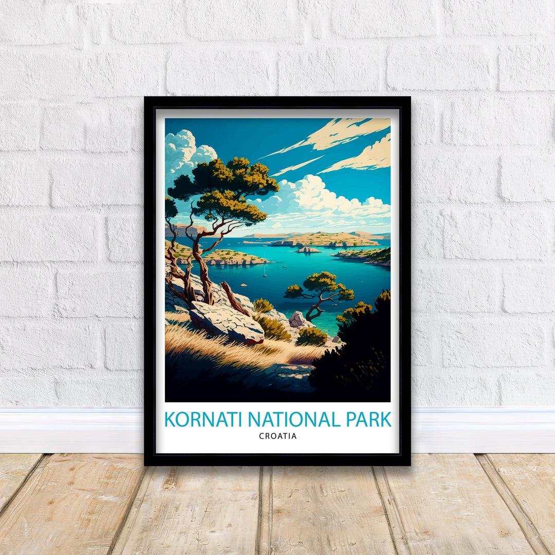 National Park Kornati Croatia Travel Poster Kornati Wall Art Kornati Home Decor Croatia Travel Poster Gift For Croatia Lovers Kornati