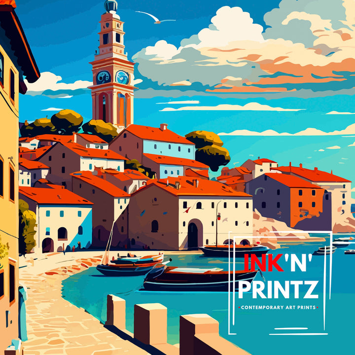 Nin Croatia Travel Print Nin Wall Decor Croatia Poster Nin Illustration Travel Poster Gift For Croatia Lovers Croatia Home Decor