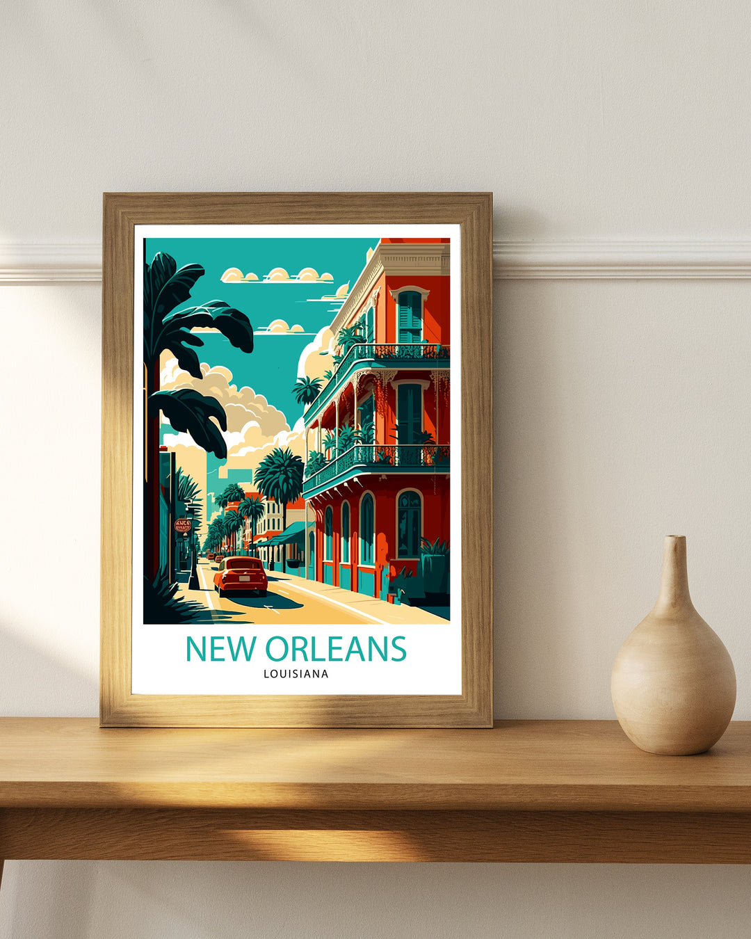 New Orleans Travel Poster New Orleans Wall Decor New Orleans Home Living Decor New Orleans Illustration Travel Poster Gift For New Orleans