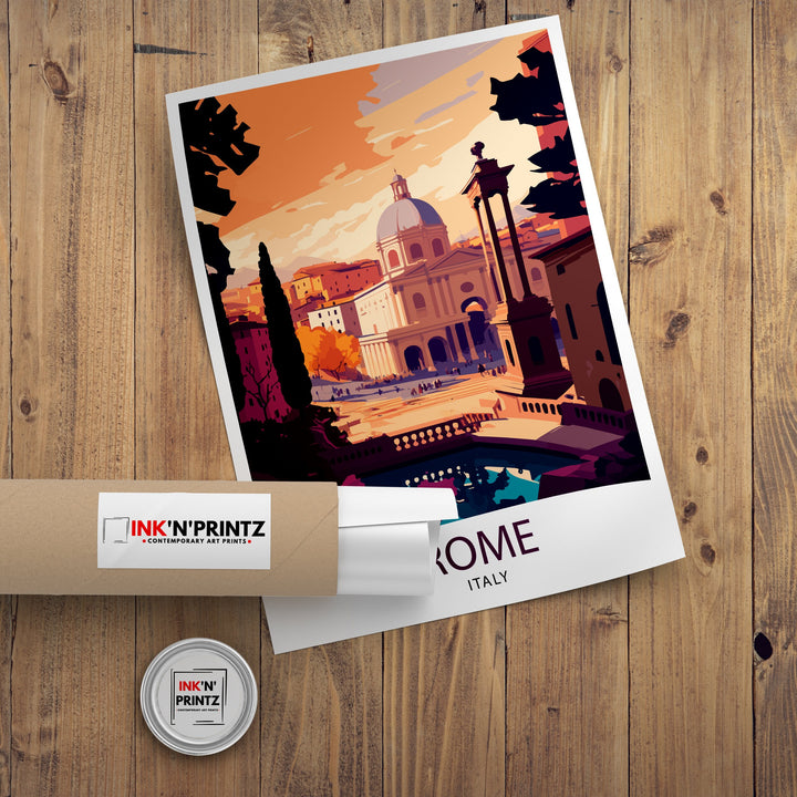 Rome Italy Travel Poster Rome Wall Art Italy Travel Poster Rome Home Decor Italy Illustration Travel Gift for Rome Italy Wall Art