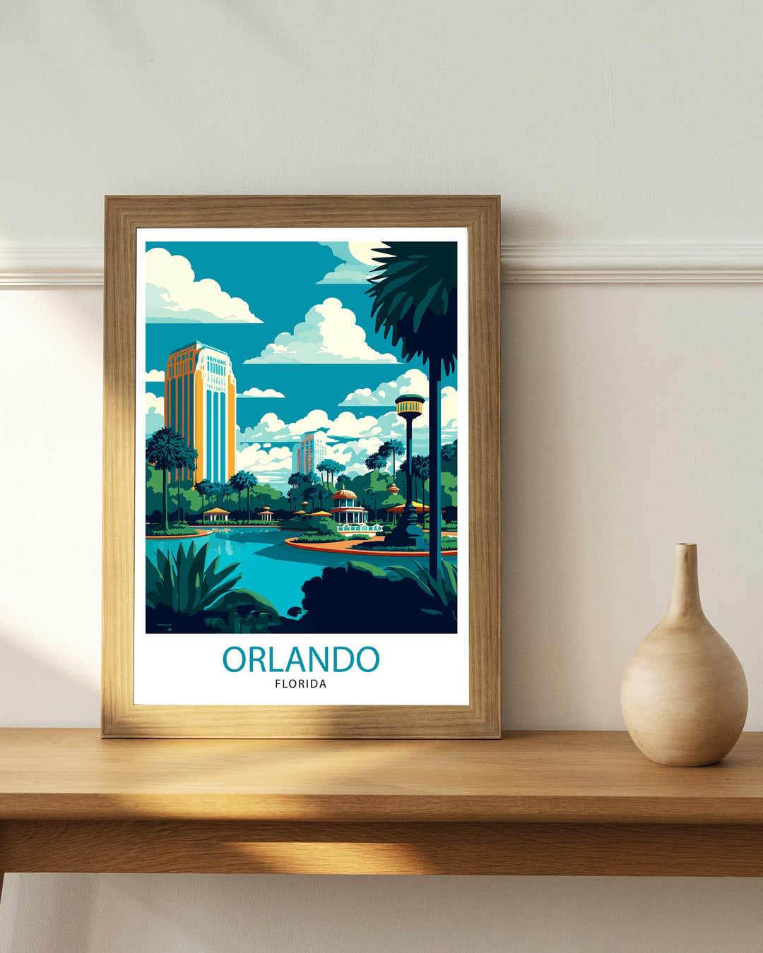 Orlando Florida Travel Poster Orlando Wall Decor Orlando Illustration Travel Poster Gift Orlando Home Decor