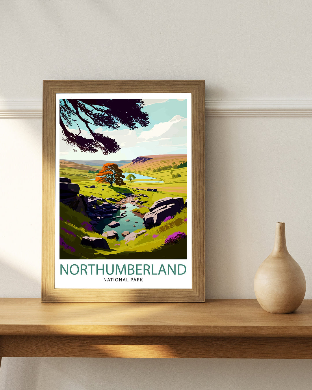 Northumberland National Park Travel Print Northumberland Wall Decor Northumberland Home Living Decor Northumberland Illustration Travel