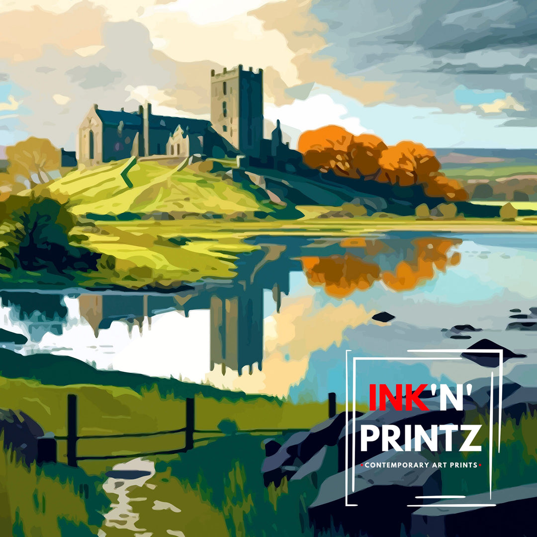 Northumberland Travel Print Northumberland Wall Art Northumberland Poster Northumberland Illustration Northumberland Travel Poster