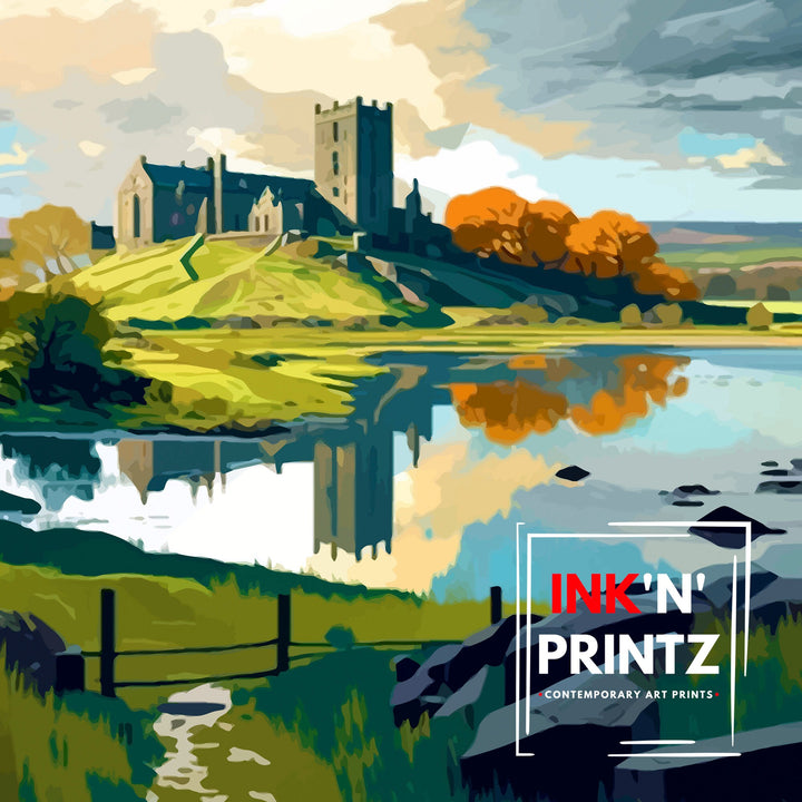 Northumberland Travel Print Northumberland Wall Art Northumberland Poster Northumberland Illustration Northumberland Travel Poster