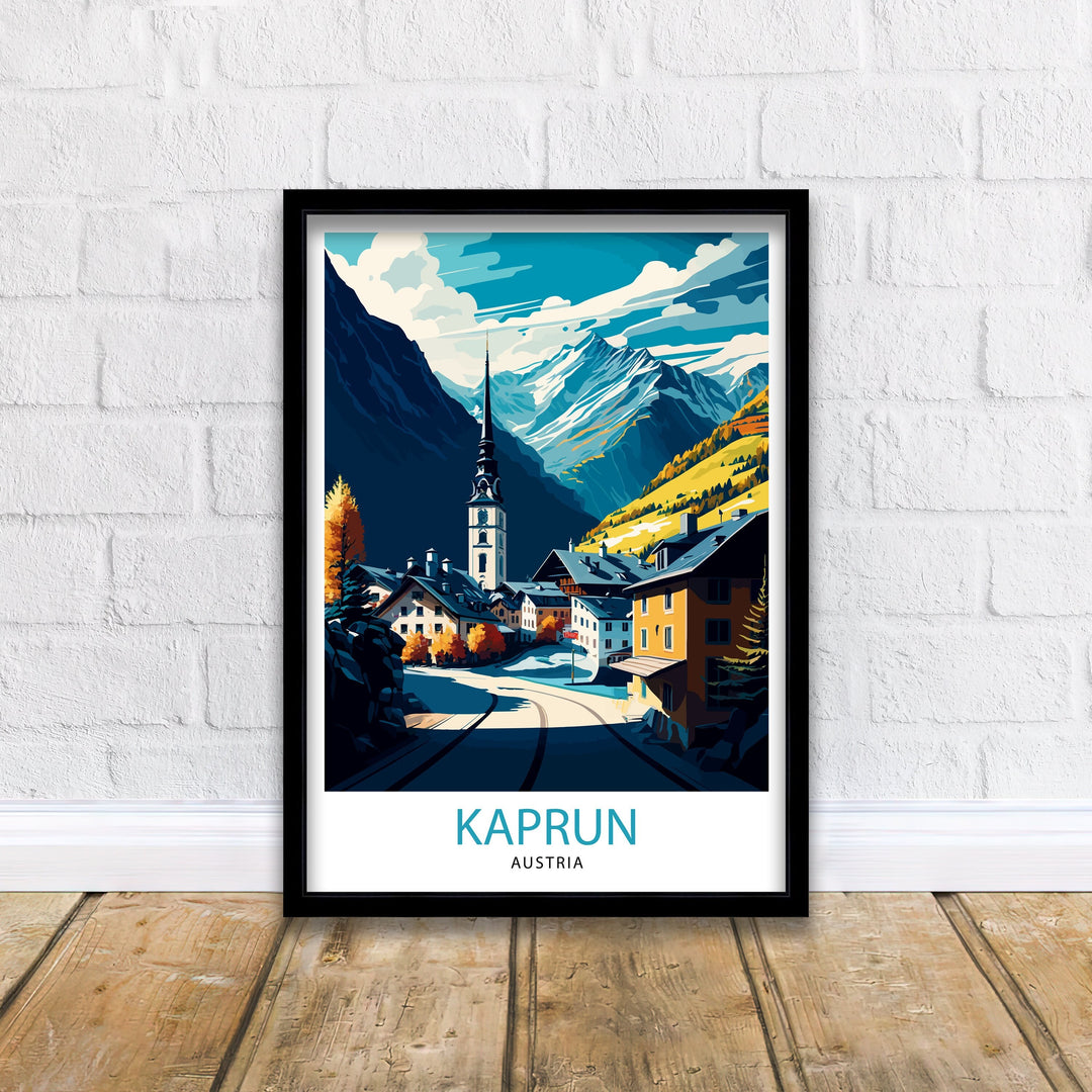 Kaprun Austria Travel Print Kaprun Wall Art Kaprun Home Decor Austria Travel Poster Kaprun Illustration Gift for Kaprun Traveler