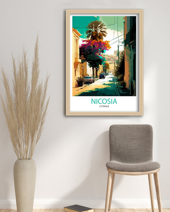 Nicosia Cyprus Travel Poster Nicosia Wall Decor Cyprus Home Living Decor Nicosia Illustration Travel Poster Gift For Cyprus Cyprus Home Decor