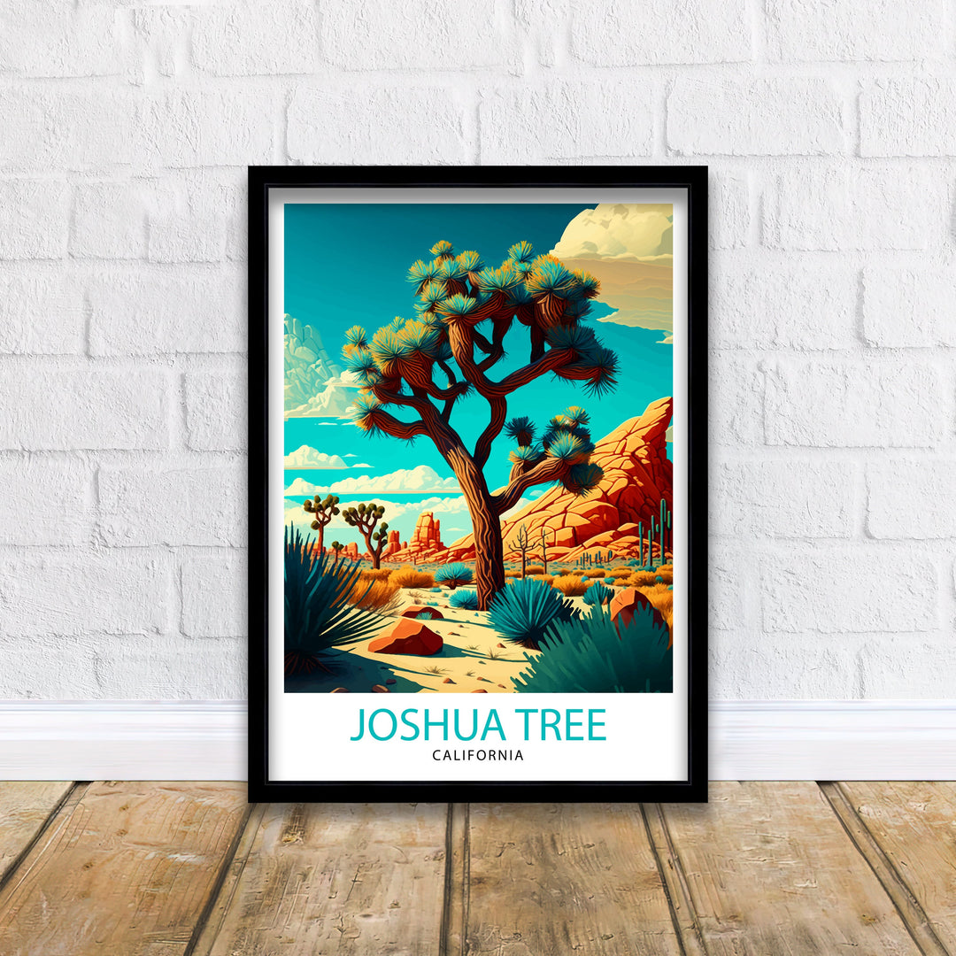 Joshua Tree California Travel Poster Wall Decor Home Living Decor Joshua Tree Illustration Travel Poster Gift For Joshua Tree Enthusiasts