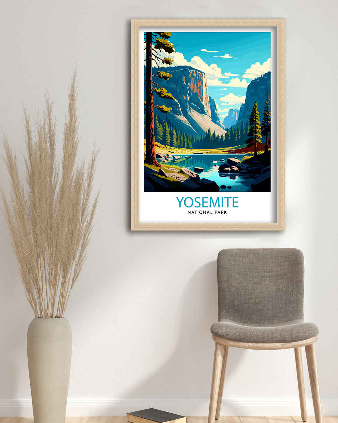 Yosemite National Park Travel Poster Yosemite Wall Art Yosemite Home Living Decor Yosemite Illustration Travel Poster Gift for Yosemite Fans
