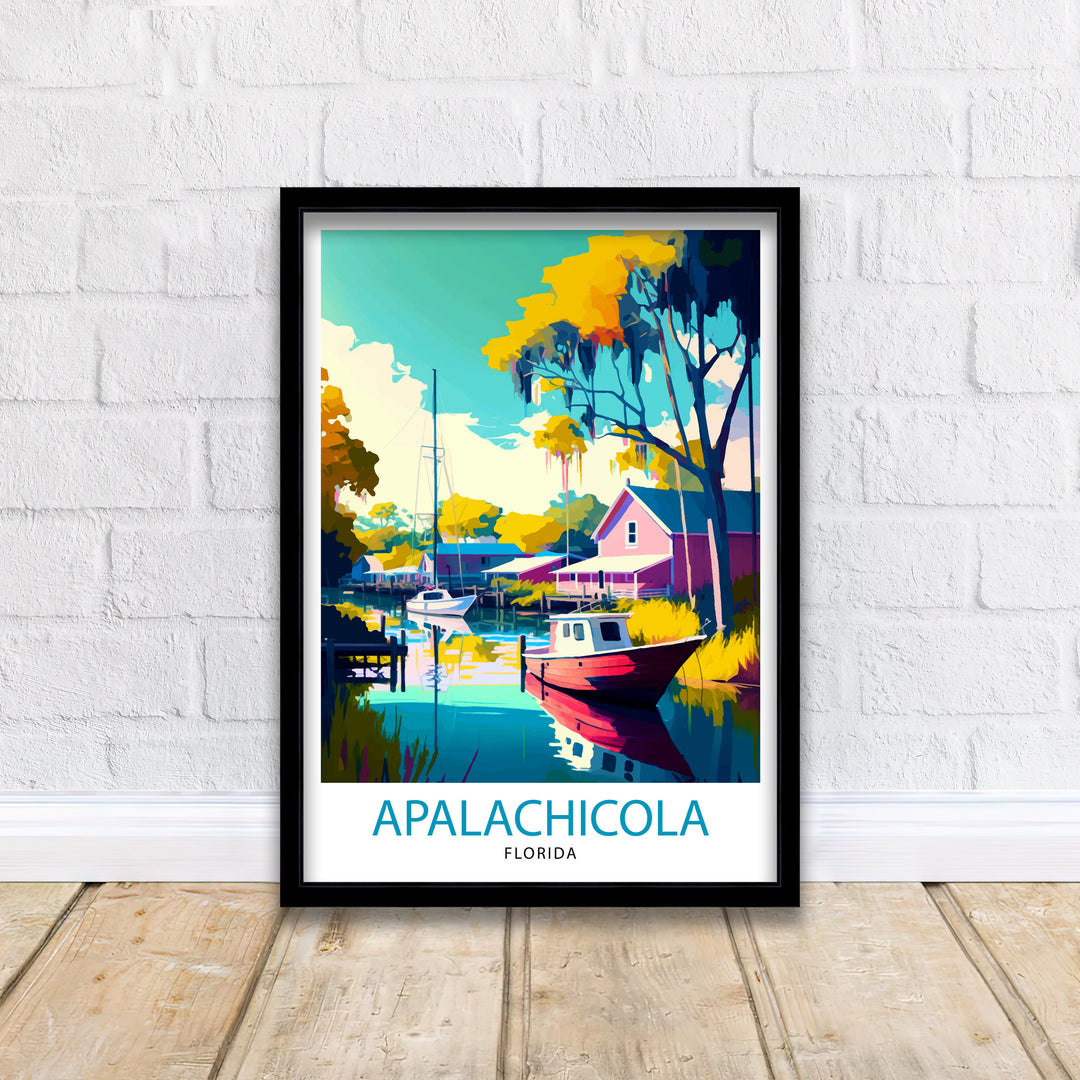 Apalachicola Florida Travel Poster Apalachicola Wall Decor Apalachicola Poster Florida Travel Posters Apalachicola Art Poster Apalachicola