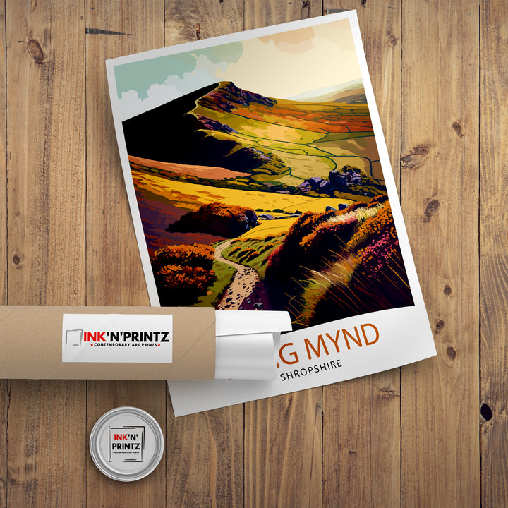 Long Mynd Travel Poster Long Mynd Wall Art Long Mynd Home Decor Long Mynd Illustration Long Mynd Poster Long Mynd Landscape