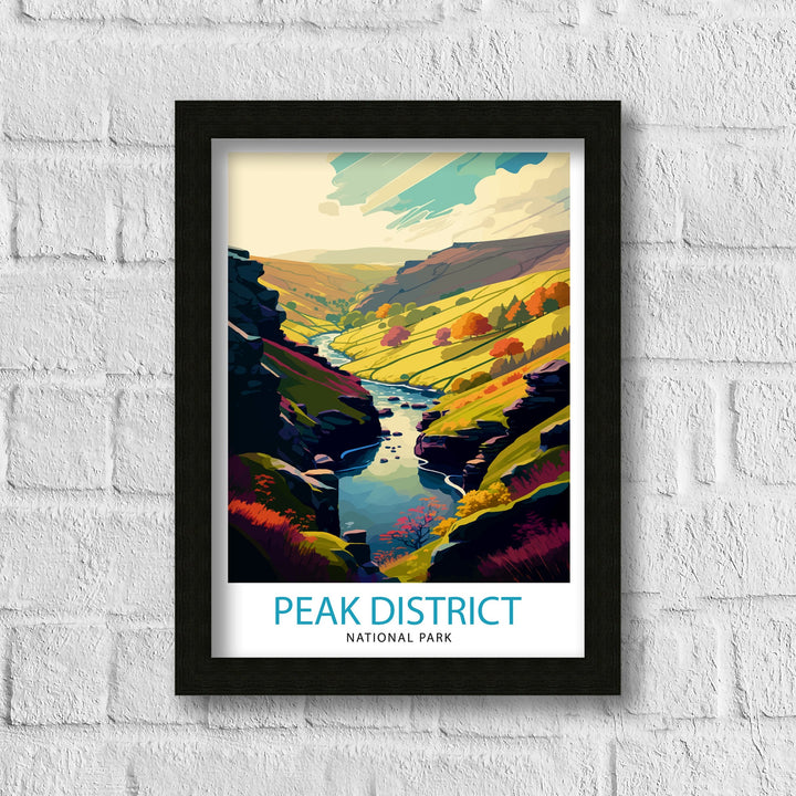 Peak District Travel Poster Peak District Wall Art Peak District Home Decor Peak District Illustration Peak District UK Travel Poster Gift