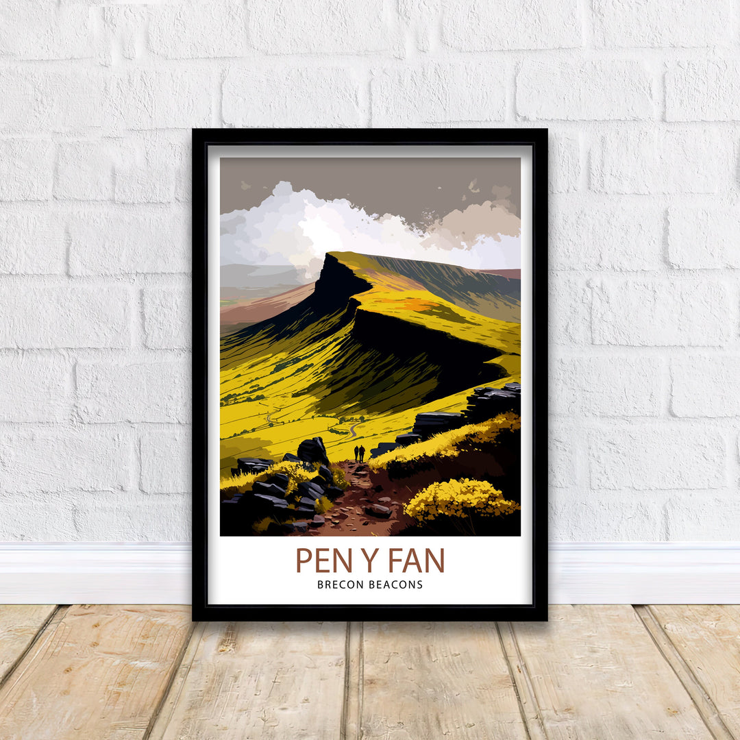 Pen y Fan Wales Travel Print Wall Art Home Decor Pen y Fan Illustration Travel Poster Gift for Wales Lovers Wales Home Decor