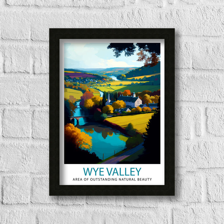 Wye Valley Travel Print Wye Valley Wall Art Wye Valley Home Decor Wye Valley Illustration Travel Poster, Gift For Traveler Wye Valley