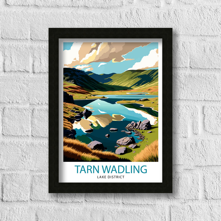 Tarn Wadling Lake District Travel Poster Lake District Wall Decor Lake District Home Living Decor Lake District Illustration Travel Poster