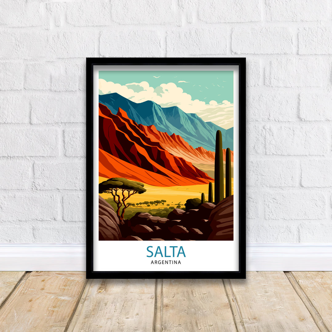 Salta Argentina Travel Poster Salta Wall Decor Salta Home Living Decor Salta Argentina Illustration Travel Poster Gift for Salta Argentina