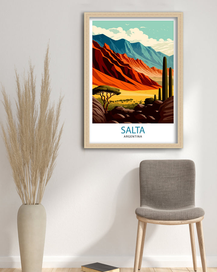 Salta Argentina Travel Poster Salta Wall Decor Salta Home Living Decor Salta Argentina Illustration Travel Poster Gift for Salta Argentina