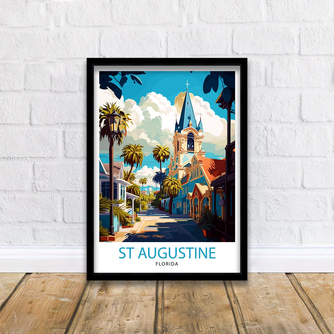 St Augustine Florida Travel Poster St Augustine Wall Decor St Augustine Poster Florida Travel Poster St Augustine Art Poster St Augustine