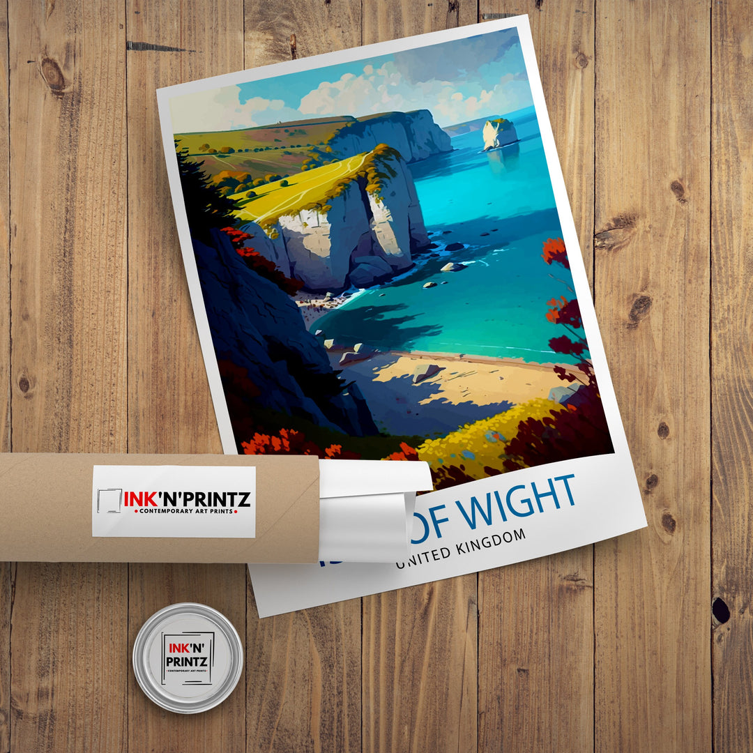 Isle of Wight Travel Poster Isle of Wight Wall Decor Isle of Wight Poster Isle of Wight Illustration Travel Posters Isle of Wight Art Poster