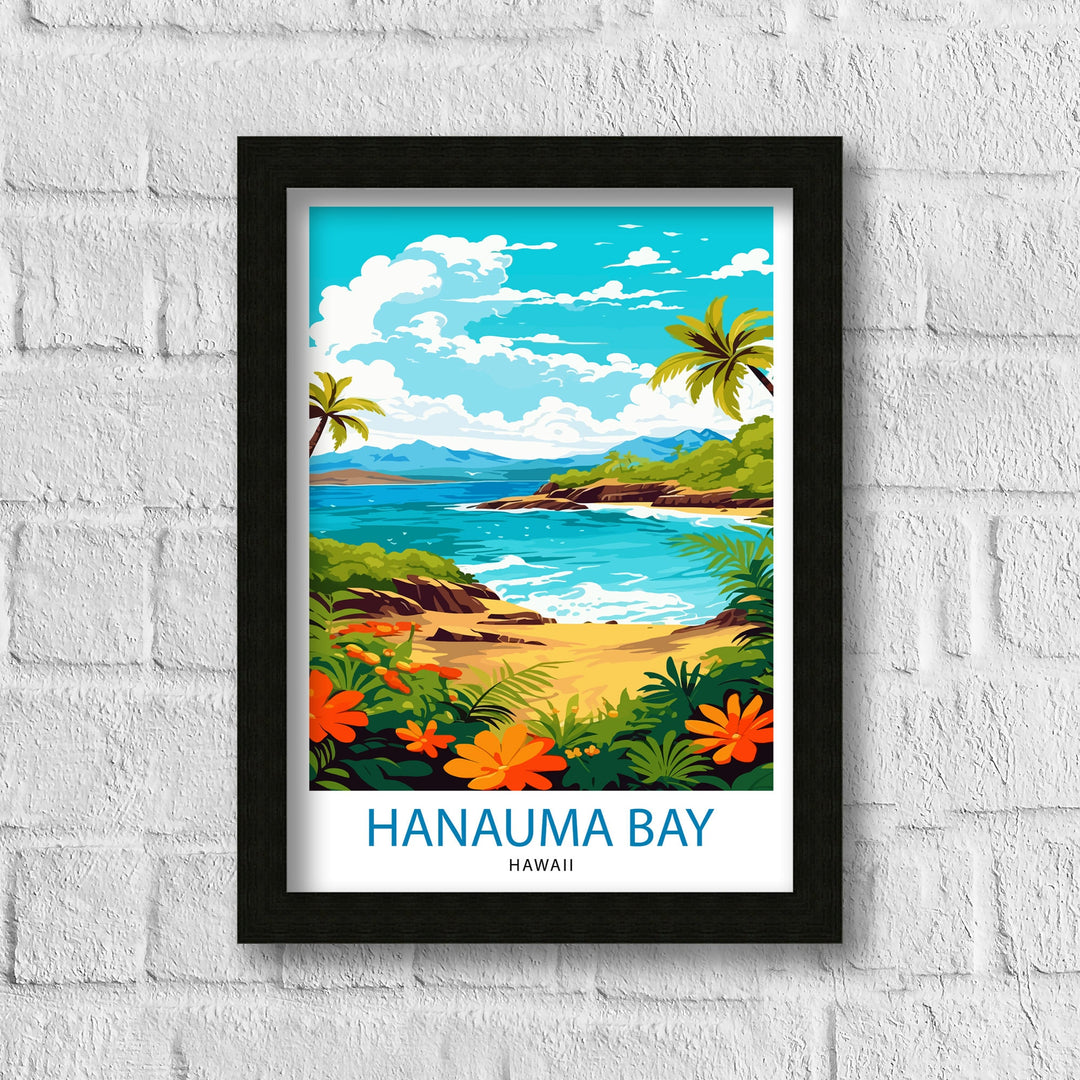 Hanauma Bay Hawaii Travel Poster Hanauma Bay Wall Decor Hanauma Bay Poster Hawaii Travel Posters Hanauma Bay Art Poster Hanauma Bay