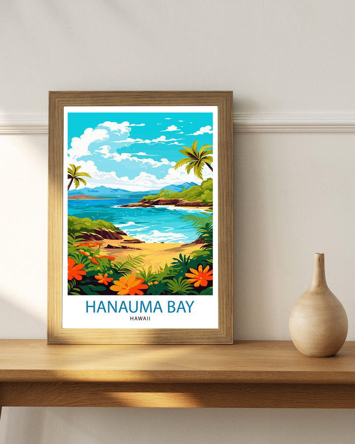 Hanauma Bay Hawaii Travel Poster Hanauma Bay Wall Decor Hanauma Bay Poster Hawaii Travel Posters Hanauma Bay Art Poster Hanauma Bay