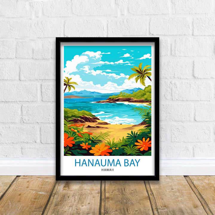 Hanauma Bay Hawaii Travel Poster Hanauma Bay Wall Decor Hanauma Bay Poster Hawaii Travel Posters Hanauma Bay Art Poster Hanauma Bay