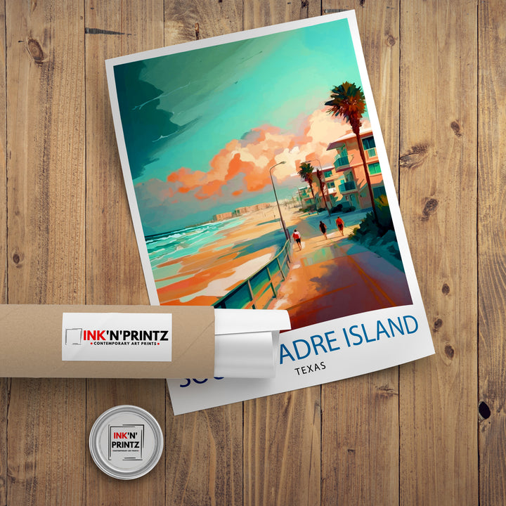 South Padre Island Travel Poster South Padre Island Wall Decor South Padre Island Poster Texas Travel Posters South Padre Island Art Poster