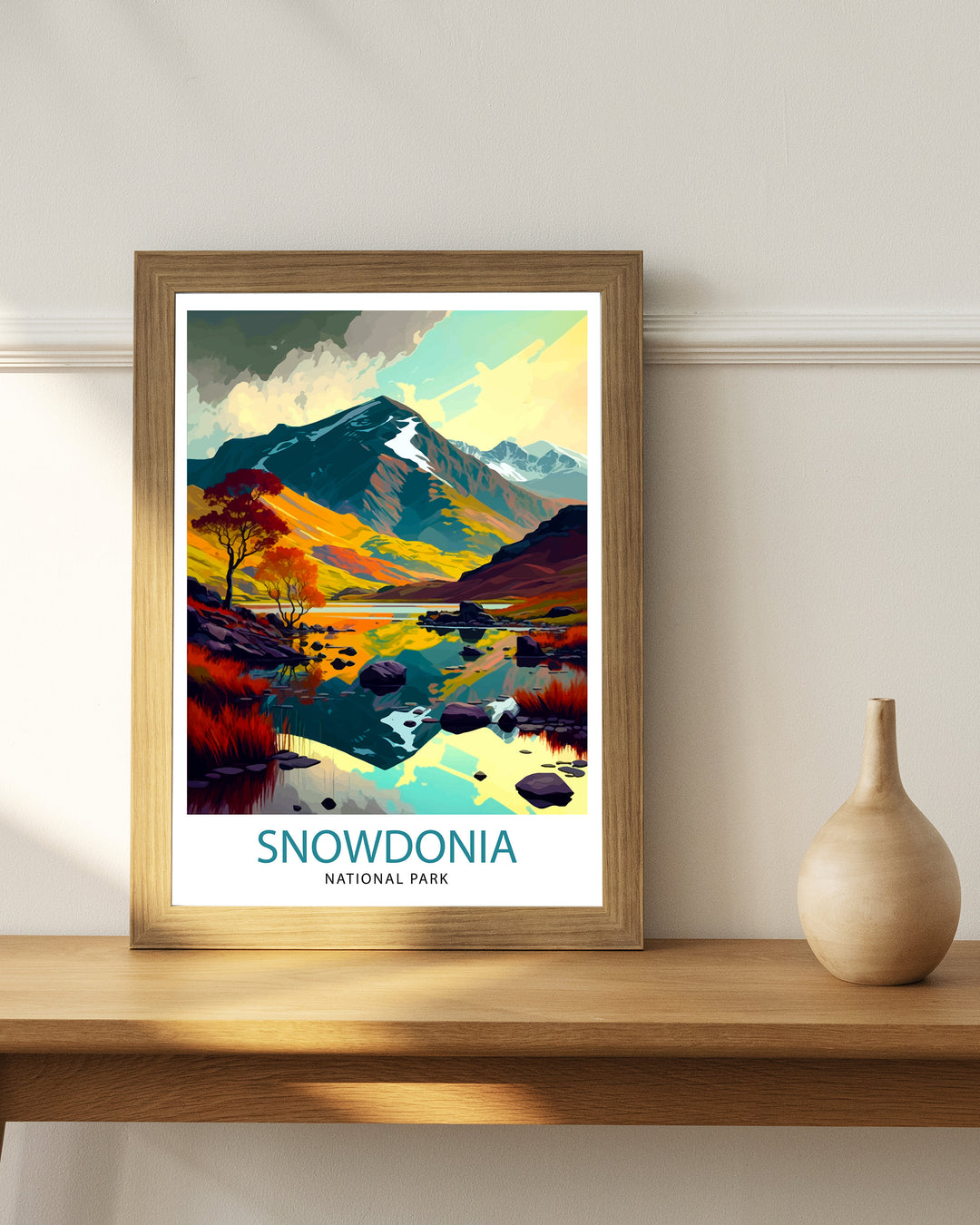 Snowdonia National Park Travel Poster Snowdonia Wall Decor Snowdonia Home Living Decor Snowdonia Illustration Travel Poster Gift