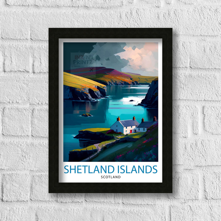 Shetland Islands Travel Poster Shetland Wall Decor Shetland Poster Scotland Travel Posters Shetland Art Poster Shetland Illustration Shetland