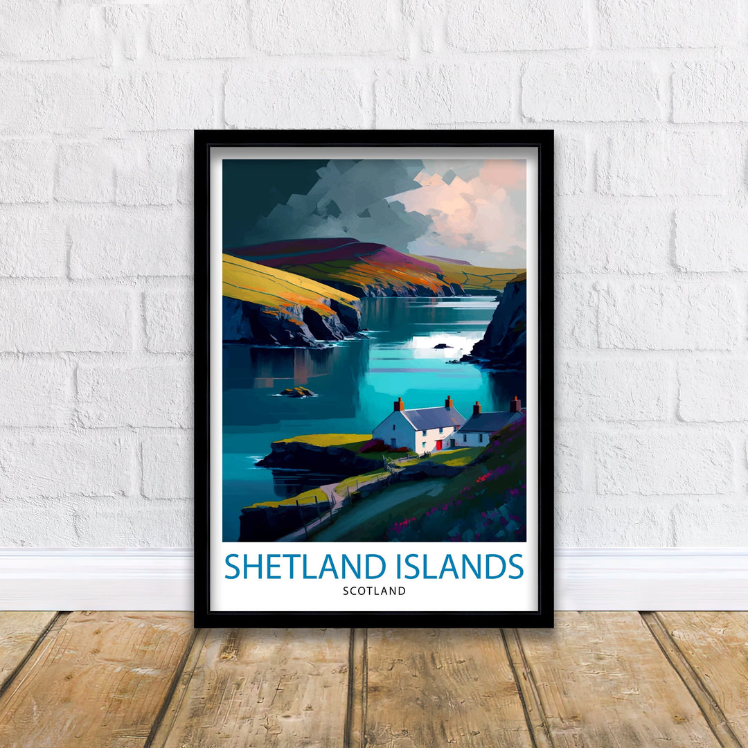 Shetland Islands Travel Poster Shetland Wall Decor Shetland Poster Scotland Travel Posters Shetland Art Poster Shetland Illustration Shetland