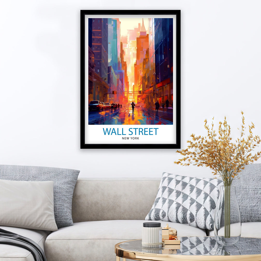 Wall Street New York City Poster Financial District Wall Decor Wall Street Poster NYC Travel Posters New York City Art Poster Wall Street