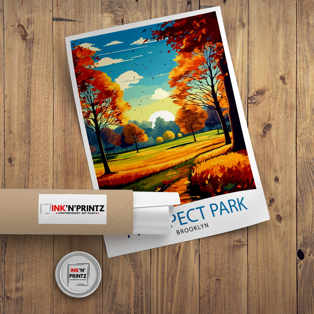 Prospect Park Brooklyn Travel Poster Brooklyn Wall Decor Prospect Park Poster New York City Travel Posters Brooklyn Art Poster Prospect Park