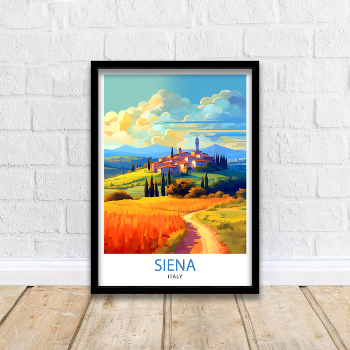 Siena Italy Travel Poster Siena Wall Decor Siena Poster Tuscany Travel Posters Siena Art Poster Siena Illustration Siena Wall Art Italy Poster