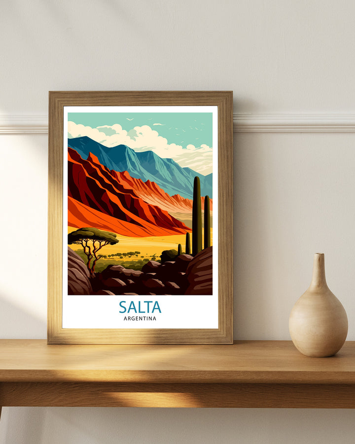 Salta Argentina Travel Poster Salta Wall Decor Salta Home Living Decor Salta Argentina Illustration Travel Poster Gift for Salta Argentina