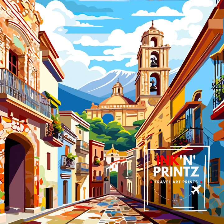 Oaxaca Mexico Travel Poster Oaxaca Wall Decor Oaxaca Home Living Decor Oaxaca Mexico Illustration Travel Poster Gift for Oaxaca Mexico Home