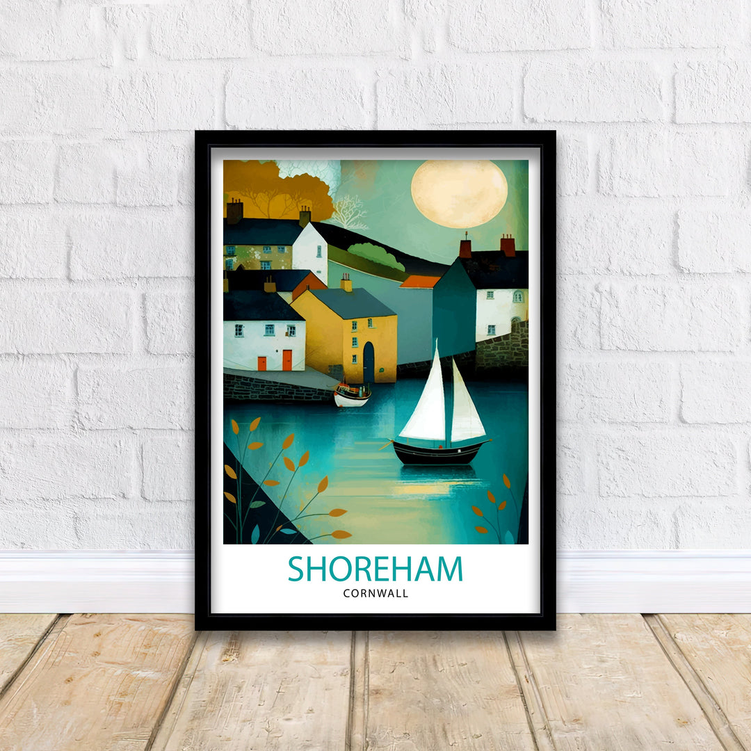 Shoreham Harbour Travel Poster Shoreham Harbour Wall Decor Shoreham Harbour Poster Coastal Travel Posters Shoreham Harbour Art Poster Shoreham