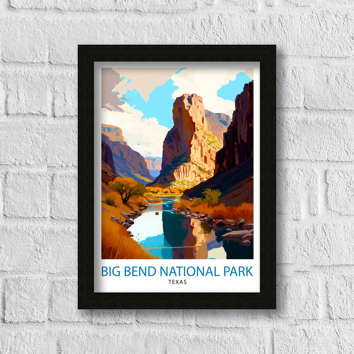 Big Bend National Park Texas Travel Poster Texas Wall Decor Big Bend National Park Poster Texas Landscape Art Travel Poster Gift