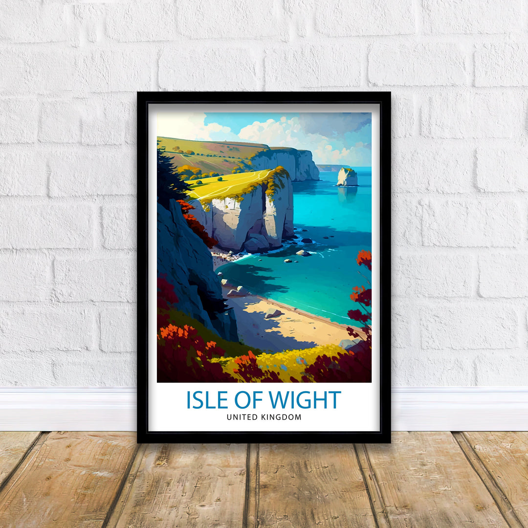 Isle of Wight Travel Poster Isle of Wight Wall Decor Isle of Wight Poster Isle of Wight Illustration Travel Posters Isle of Wight Art Poster